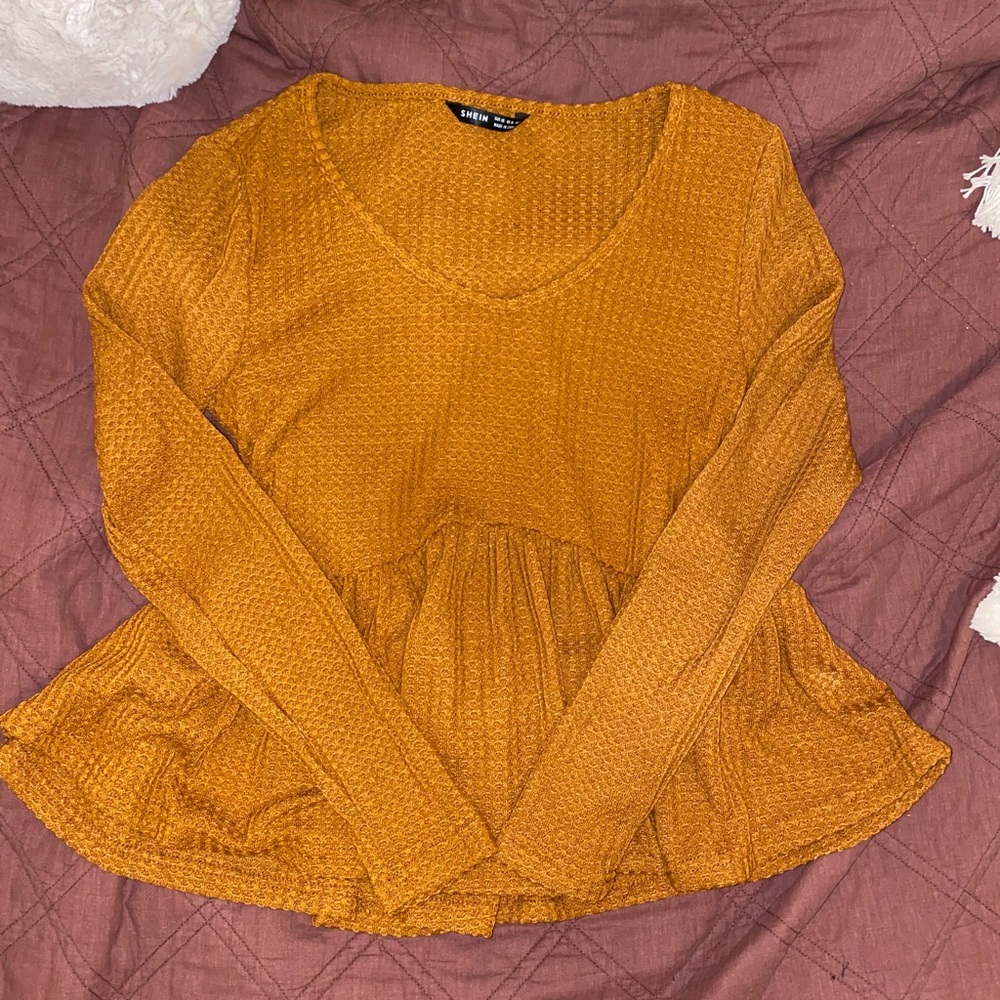 Orange Peplum Top
